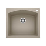 Blanco - Diamond SILGRANIT 25'' Single Bowl Dual Mount Kitchen Sink - Truffle - Truffle