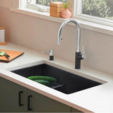 Precis SILGRANIT 30'' Single Bowl Undermount Kitchen Sink - Cinder