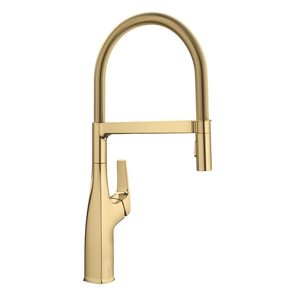 Blanco - Rivana Semi-Pro Pull-Down Dual-Spray Kitchen Faucet - Satin Gold - Satin Gold