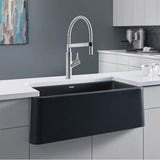 Ikon SILGRANIT 33'' Single Bowl Apron-Front Farmhouse Sink - Anthracite