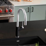 Urbena Pull-Down Dual-Spray Kitchen Faucet - Chrome