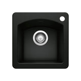 Blanco - Diamond SILGRANIT 15'' Dual Mount Bar Sink - Coal Black - Coal Black