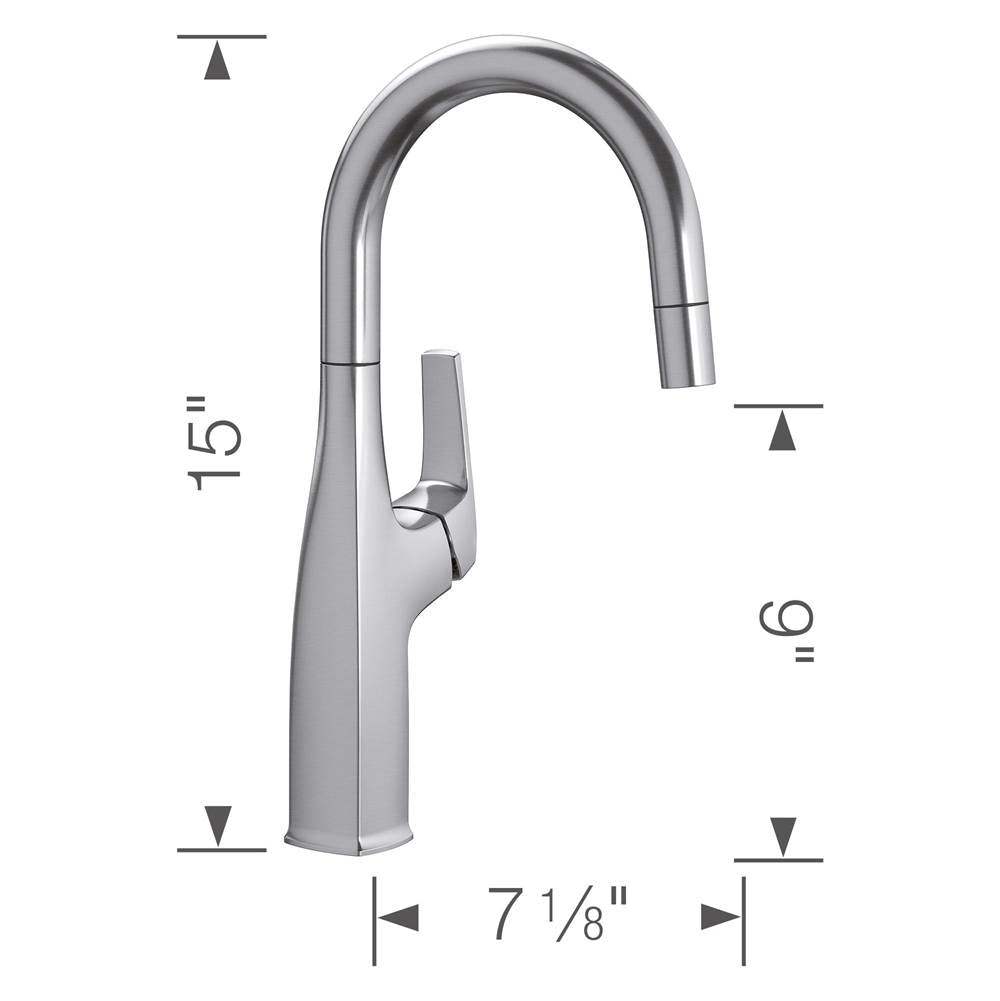 Rivana Pull-Down Bar Faucet - Chrome