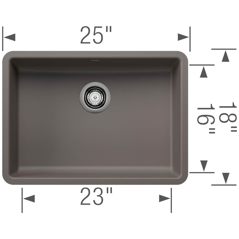Precis SILGRANIT 25'' ADA Single Bowl Undermount Kitchen Sink - Soft White