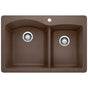 Blanco - Diamond SILGRANIT 33'' 60/40 Double Bowl Dual Mount Kitchen Sink - Cafe - Cafe