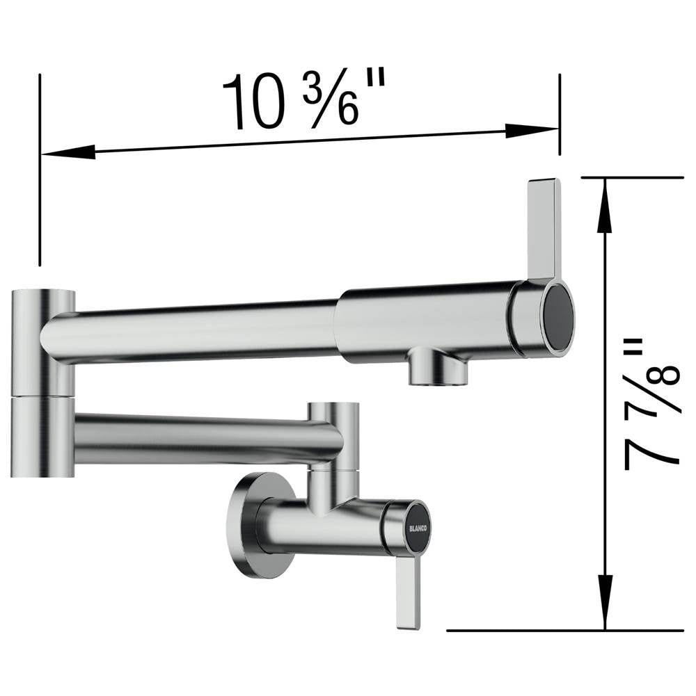 Culina II Potfiller 1.5 GPM - Satin Platinum