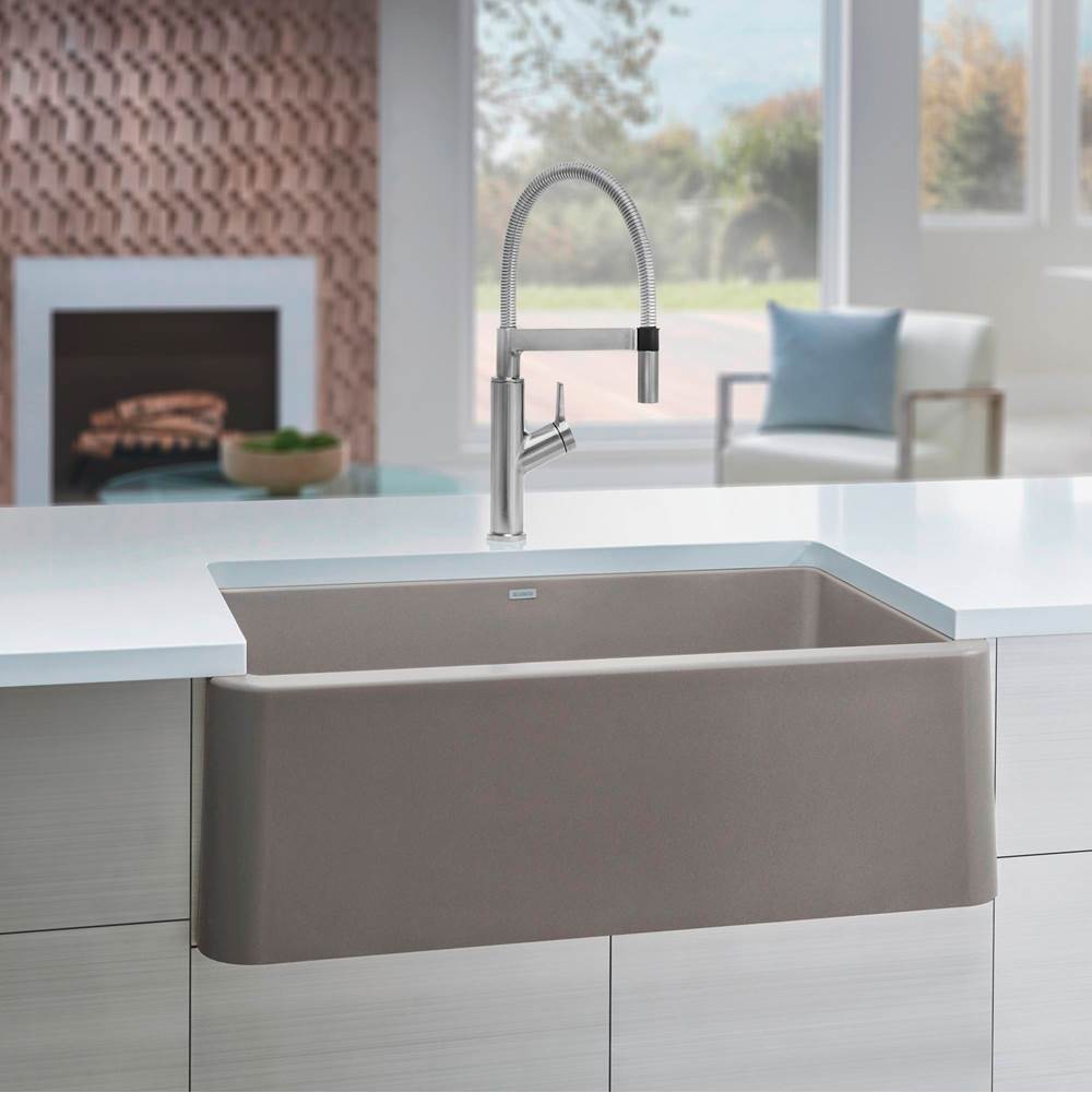 Ikon SILGRANIT 33'' Single Bowl Apron-Front Farmhouse Sink - Anthracite