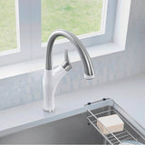 Artona Pull-Down Dual-Spray Kitchen Faucet - PVD Steel/Anthracite