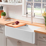 Profina 36'' Single Bowl Apron-Front Fireclay Farmhouse Sink - White