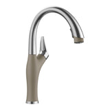 Blanco - Artona Pull-Down Dual-Spray Kitchen Faucet - PVD Steel/Truffle - Pvd Steel With Truffle