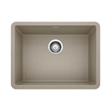 Blanco - Precis SILGRANIT 24'' Single Bowl Undermount Kitchen Sink - Truffle - Truffle