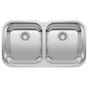 Blanco - Stellar 33'' 50/50 Double Bowl Undermount Stainless Steel Kitchen Sink - Brushed