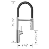 Catris Flexo Semi-Pro Pull-Down Dual-Spray Kitchen Faucet - Chrome