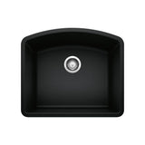 Blanco - Diamond SILGRANIT 24'' Single Bowl Undermount Kitchen Sink - Coal Black - Coal Black