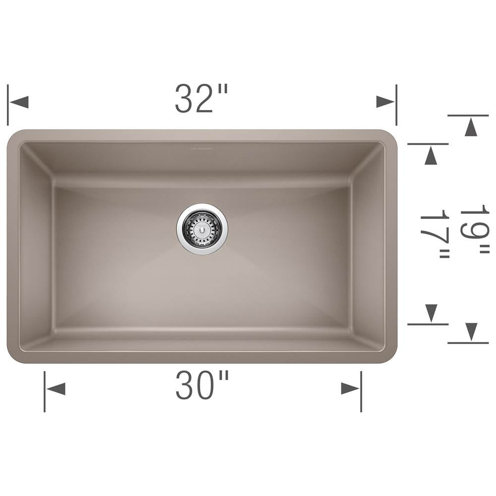 Precis SILGRANIT 32'' Super Single Undermount Kitchen Sink - Cafe