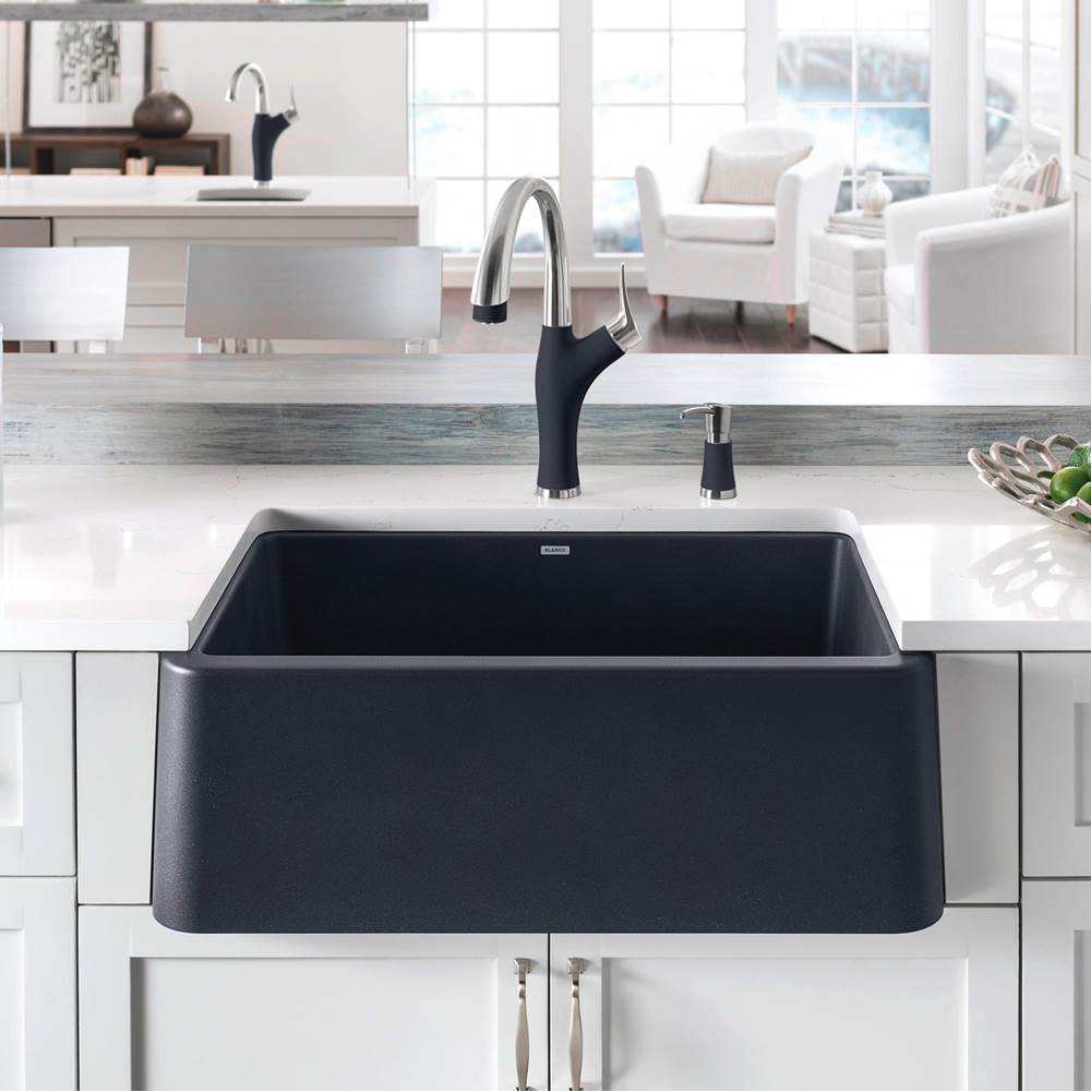 Ikon SILGRANIT 30'' Single Bowl Apron-Front Farmhouse Sink - Anthracite