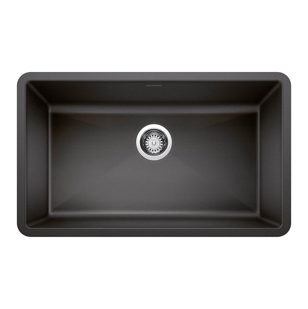 Blanco - Precis SILGRANIT 32'' Super Single Undermount Kitchen Sink - Anthracite - Anthracite