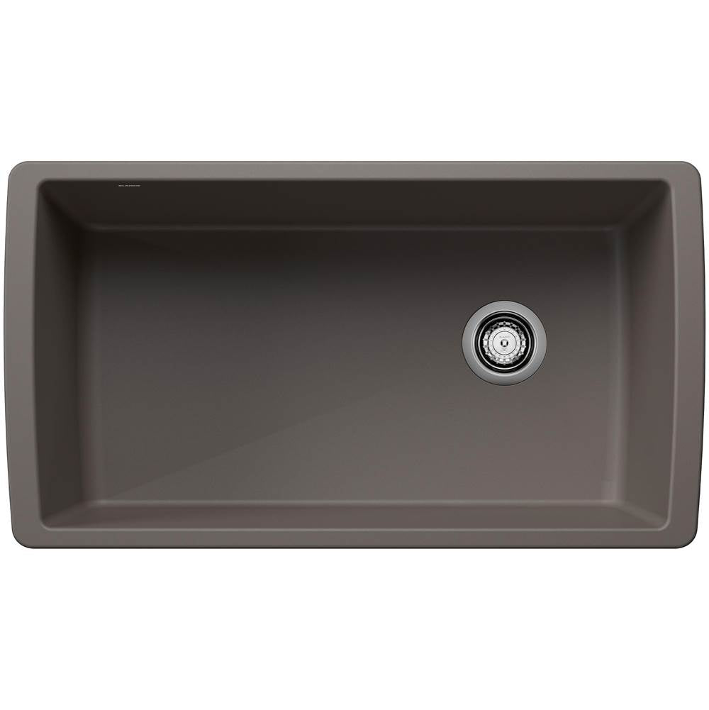 Blanco - Diamond SILGRANIT 33'' Super Single Undermount Kitchen Sink - Volcano Gray - Volcano Gray