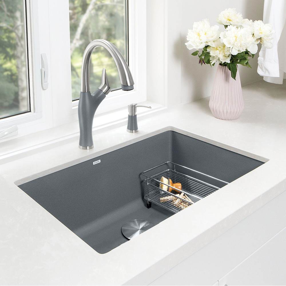 Precis SILGRANIT 30'' Single Bowl Undermount Kitchen Sink - Cinder