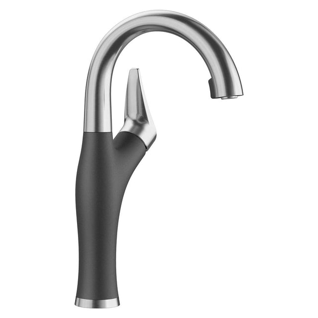 Blanco - Artona Pull-Down Dual-Spray Bar Faucet - PVD Steel/Anthracite - Pvd Steel With Anthracite