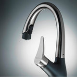 Artona Pull-Down Dual-Spray Kitchen Faucet - PVD Steel/Anthracite