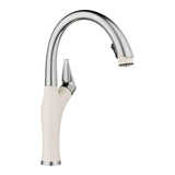 Blanco - Artona Pull-Down Dual-Spray Kitchen Faucet - PVD Steel/Soft White - Pvd Steel With Soft White
