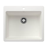 Blanco - Liven SILGRANIT 25'' Single Bowl Dual Mount Kitchen Sink - White - White