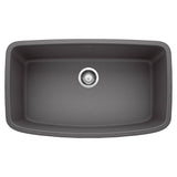 Blanco - Valea SILGRANIT 32'' Super Single Undermount Kitchen Sink - Cinder - Cinder