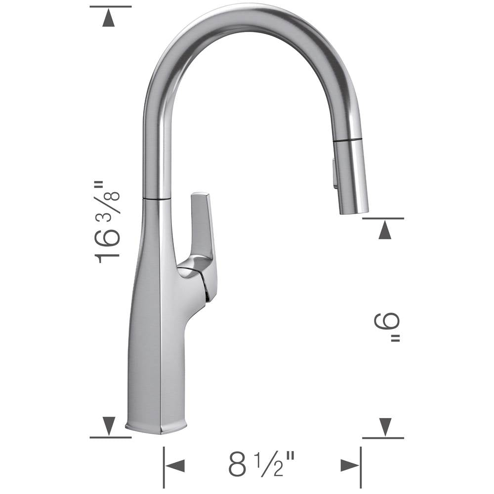 Rivana High-Arc Pull-Down Dual-Spray Kitchen Faucet - Chrome