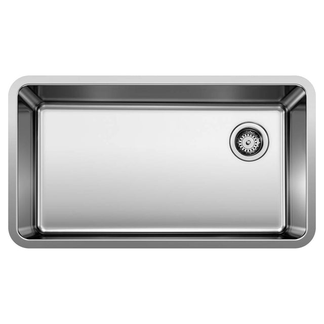 Blanco - Formera 33'' Super Single Undermount Stainless Steel Kitchen Sink - Satin Polish