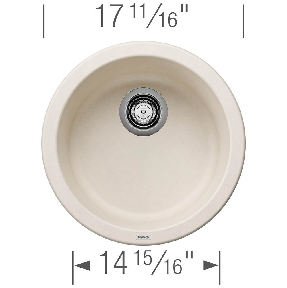 Rondo SILGRANIT 18'' Dual Mount Bar Sink - Soft White