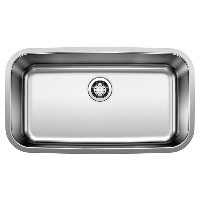 Blanco - Stellar 32'' Single Bowl Undermount Stainless Steel Kitchen Sink - Brushed