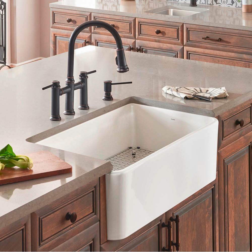 Cerana 33'' Fireclay Single Bowl Apron-Front Farmhouse Sink - White