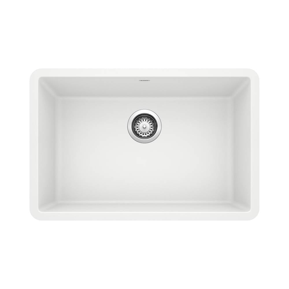 Blanco - Precis SILGRANIT 27'' Single Bowl Undermount Kitchen Sink - White - White