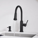 Empressa High Arc Pull-Down Dual-Spray Kitchen Faucet - PVD Steel