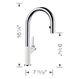 Urbena Pull-Down Dual-Spray Kitchen Faucet - Chrome