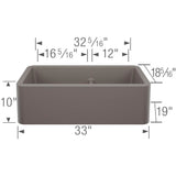 Ikon SILGRANIT 33'' Double Bowl Apron-Front Farmhouse Sink with Low Divide - Soft White