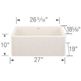 Ikon SILGRANIT 27'' Single Bowl Apron-Front Farmhouse Sink - Soft White
