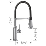 Empressa Semi-Pro Pull-Down Dual-Spray Kitchen Faucet - Chrome