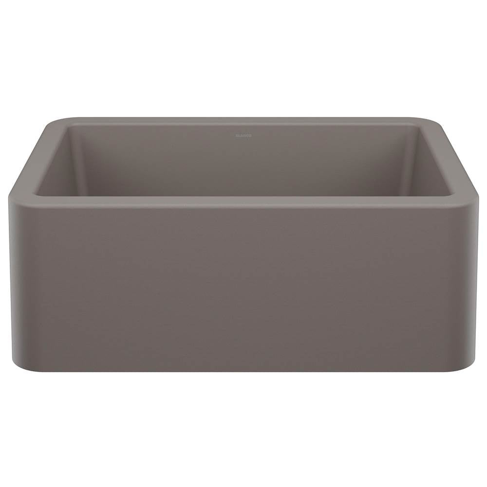 Blanco - Ikon SILGRANIT 27'' Single Bowl Apron-Front Farmhouse Sink - Volcano Gray - Volcano Gray