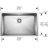 Cuvee R15 28'' Single Bowl Undermount Stainless Steel Kitchen Sink