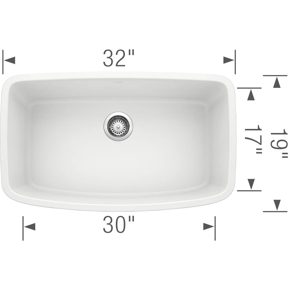 Valea SILGRANIT 32'' Super Single Undermount Kitchen Sink - Anthracite