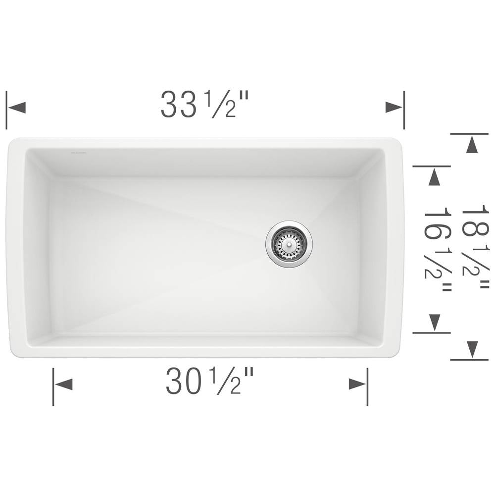 Diamond SILGRANIT 33'' Super Single Undermount Kitchen Sink - Cinder
