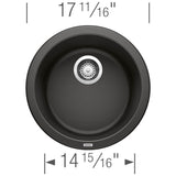 Rondo SILGRANIT 18'' Dual Mount Bar Sink - White