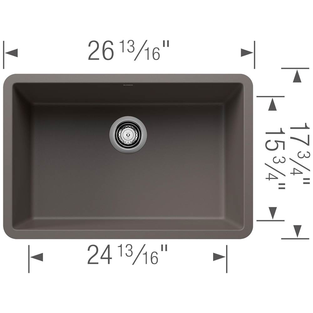 Precis SILGRANIT 27'' Single Bowl Undermount Kitchen Sink - Soft White