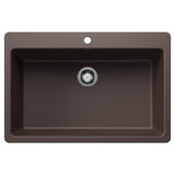 Blanco - Liven SILGRANIT 33'' Super Single Dual Mount Kitchen Sink - Cafe - Cafe