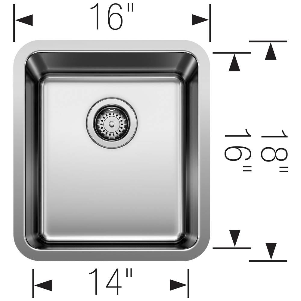 Formera 16'' Undermount Stainless Steel Bar Sink