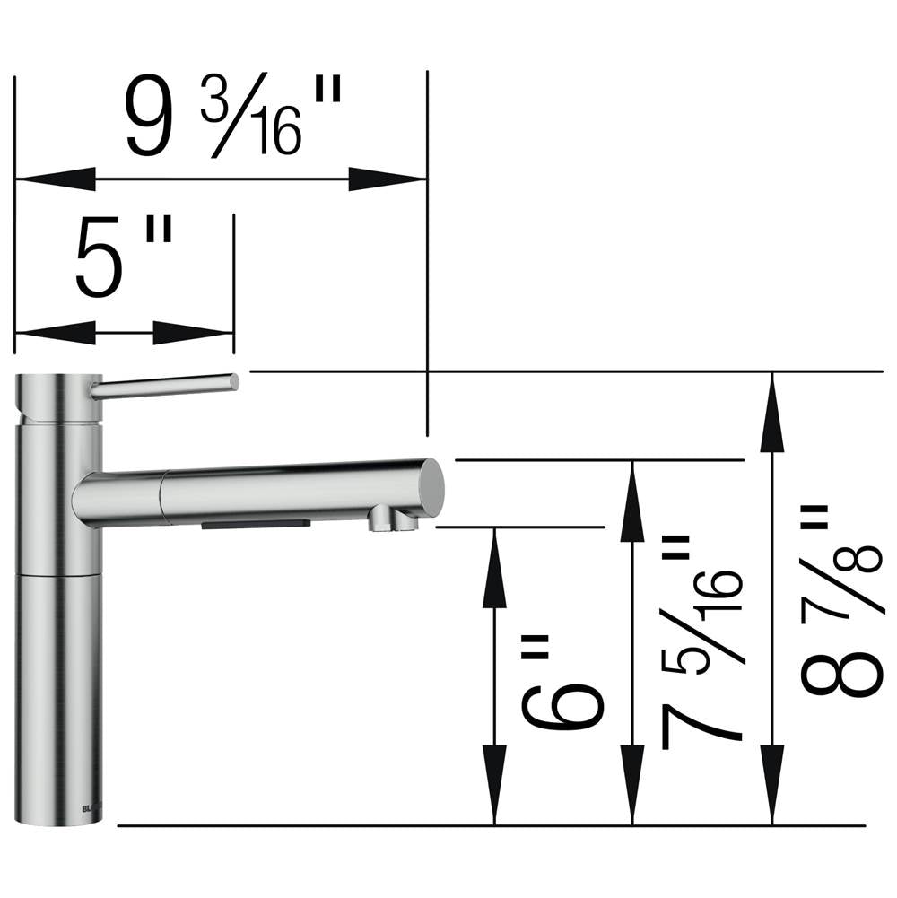 Alta II Pull Out 1.5 GPM - Satin Platinum