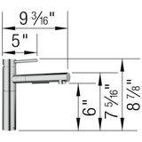 Alta II Pull Out 1.5 GPM - Satin Platinum