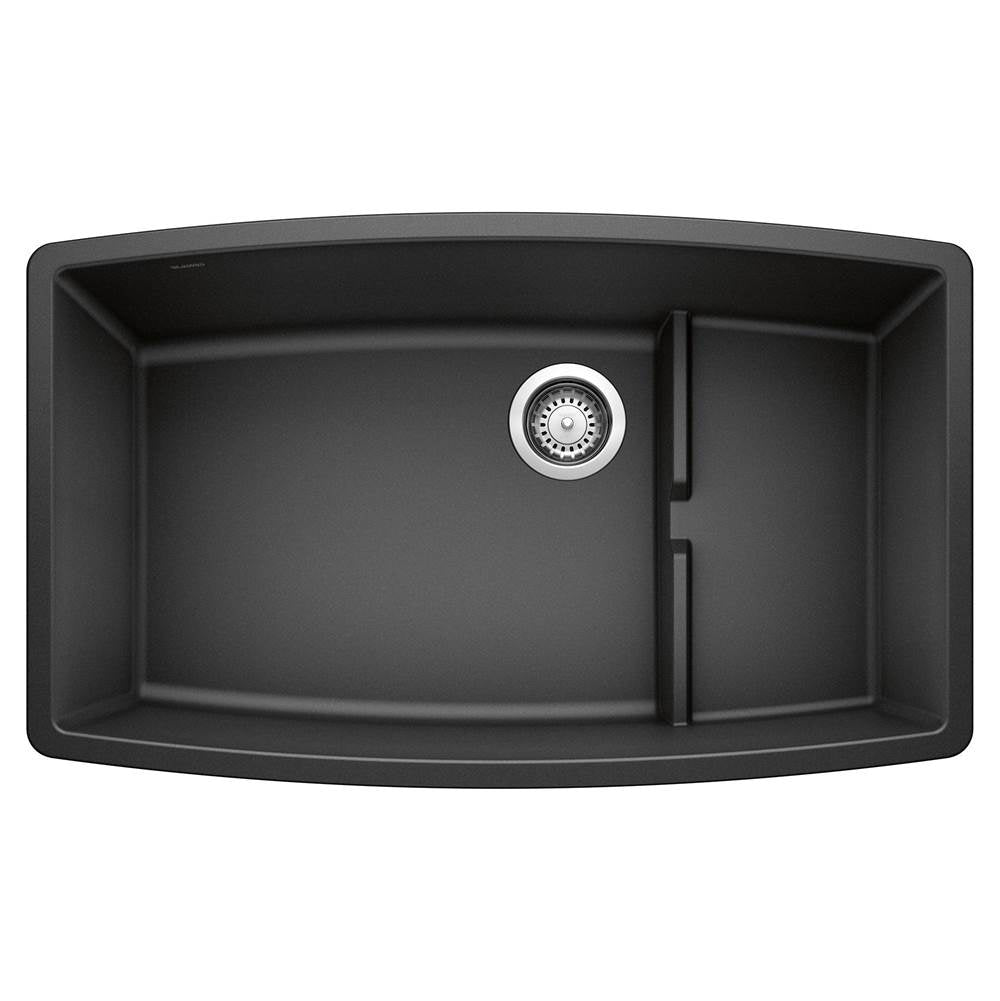 Blanco - Performa Cascade SILGRANIT 32'' Single Bowl Undermount Kitchen Sink with Colander - Anthracite - Anthracite